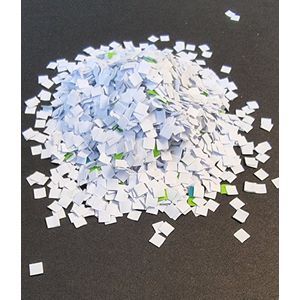 Zero waste confetti papier wit met groen 400 gr [Carnaval]