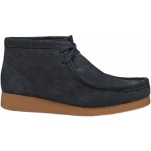 Veterschoen Clarks Men Wallabee EVO Boot Navy Suede-Schoenmaat 46