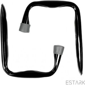ESTARK® 2 x Wandhaak - wandhaken - Garage - Opberghaken - Garageopslag Wandbevestiging Stalen Apparaathaken - Zware belasting - J-haken voor ladder - Fiets - Tuinslang - Gereedschapshaken - Garage - Opslaghaken Elektrisch Gereedschap (15 cm x 13 cm)