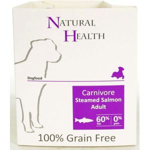 Natural Health Dog Steamed Carnivore Salmon omdoos 7x 395 gram
