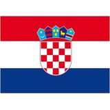10x Binnen en buiten stickers Kroatie  -  Kroatische vlag stickers - Supporter feestartikelen - Landen decoratie en versieringen