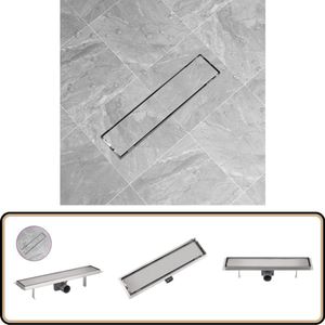 vidaXL Doucheputje 530x140mm Roestvrij Staal Doucheputje - Doucheafvoer - Roestvrij Staal - Doucherooster - Badkamershop
