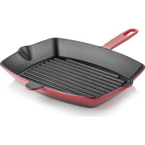 Silver Grillpan - 32 cm - 2.61 liter - Gietijzer - 4 Lagen emaille coating