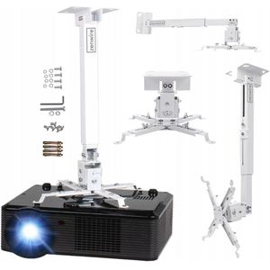Zenwire Projector Wandbeugel - Plafondsteun voor Beamer, Muurbevestiging tot 25kg - Universeel - Eenvoudige installatie -