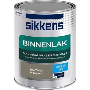 Sikkens Binnenlak - Verf - Zijdeglans - Mengkleur - RAL7003 - 1L