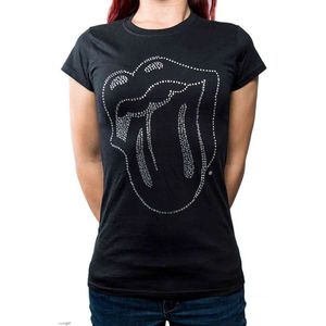 The Rolling Stones - Tongue Dames T-shirt - XL - Zwart