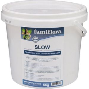 Famiflora Slow langwerkende chloortabletten 5 KG (25 tabletten van 200GR) - Geschikt voor zwembad en spa - Chloreert het water langdurig