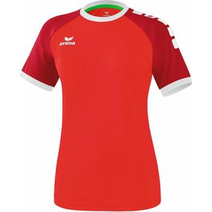 Erima Zenari 3.0 SS Shirt Dames Sportshirt - Maat XL  - Vrouwen - rood/wit