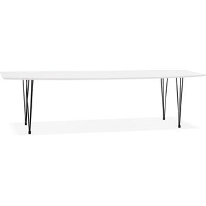 Alterego - HUSKI - Design eettafel - Wit - 170-270x100x73 cm