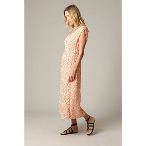 DEELUXE Lange etnische mouwloze jurk van viscose-crêpe met V-hals XS