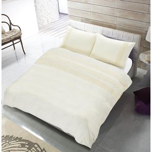 Hotel Home Collection - Dekbedovertrek - Devon - 200x200/220 +2*60x70 cm - Creme