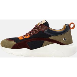 KUNOKA IZZI platform sneaker supernova - Sneakers Dames - maat 36 - Zwart Bordeaux Rood Groen