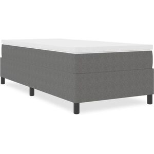 vidaXL - Boxspringbed - Lichtgrijs - 80x200 - cm - Corduroy - Stof
