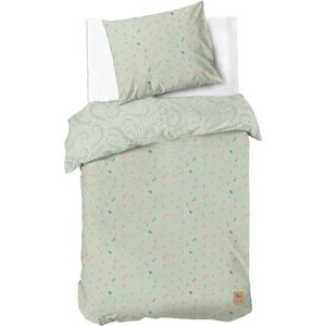 Dindi Home Dekbedovertrek California Dreaming - 140x220 - 100% katoen - Groen - By Abbey Hoes