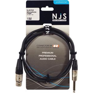 XLR female naar 6,35 mm Mono Jack kabel (1 Meter)