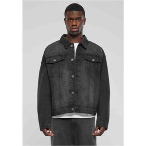 Urban Classics - Heavy Ounce Boxy Denim Jacket - L - Zwart