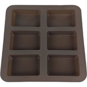Bakvorm Rechthoek - 6 stuks - Sillicone - Bruin - Bakken - Koken - Keuken - DIY