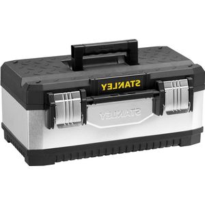 Gereedschapskoffer 20 inch 497 x 293 x 222 cm van metaalkunststof gegalvaniseerd met hangslot metalen sluitingen transportbox - bi-materiaal handvat.