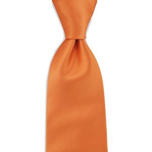 We Love Ties - Stropdas oranje repp - geweven polyester Microfill