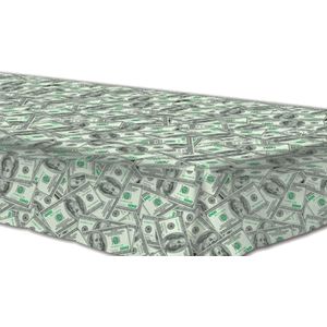 Tafellaken/tafelkleed dollars - 137 x 274 cm - kunststof - Geld/dollar thema