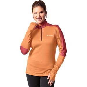 Vaude Livigno Ii T-shirt Met Halve Rits En Lange Mouwen Oranje 40 Vrouw