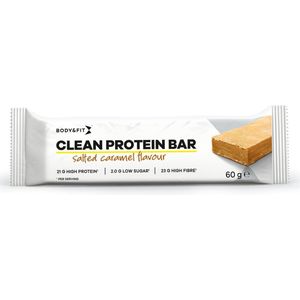 Body & Fit Clean Protein Bar - Proteïne Repen / Eiwitrepen - Gezouten Karamel - 12 stuks (1 doos)