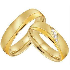 Jonline Prachtige Titanium Ringen voor hem en haar|Vriendschapsringen|Relatieringen| Goud Kleur