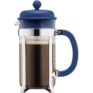 Bodum | Cafetière / French Press | RVS met kunststof deksel | Donker blauw | 8-kops | 1L