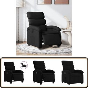 vidaXL Fauteuil - Verstelbaar Elektrisch - Zwart Elektrisch Verstelbare Fauteuil - Elektrisch Verstelbare Fauteuils - Relaxfauteuil - Draaifauteuil