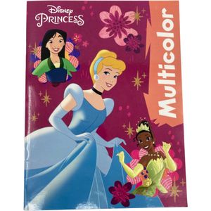 Disney - Multicolor kleurboek Princessen - 32 pagina's waarvan 16 kleurplaten en 16 voorbeelden - voor kinderen - geschikt voor kleurpotloden en stiften - knutselen - kleuren - cadeau - kado - verjaardag - kerst - Sinterklaas