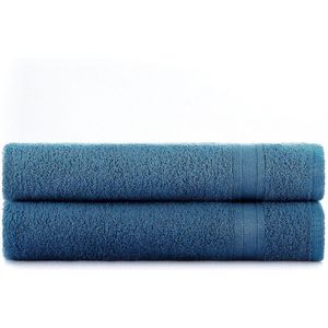 Badhanddoeken petrol blauw | % 100 katoen douchedoeken badhanddoek set 2-delig | 2x badhanddoeken set (70x140) | zacht en absorberend | kleur: petrol blauw