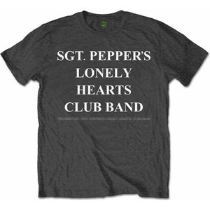 The Beatles - SPLHCB With Drum Heren T-shirt - L - Grijs