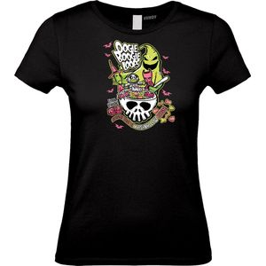 Dames T-shirt Oogie Boogie Loops | Halloween Kostuum Volwassenen | Halloween | Foute Party | Zwart dames | maat XS