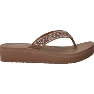 Skechers Vinyasa - Butterfly Kiss - Dames Slippers - Bruin