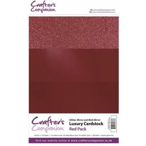 Crafter's Companion Luxury Cardstock Red Pack A4