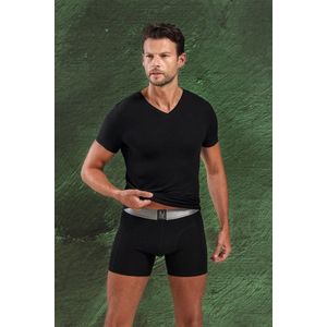 RJ Bodywear The Good Life T-shirts (2-pack) - slim fit heren T-shirts V-hals - zwart - Maat: XXL