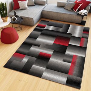 Tapiso Maya Vloerkleed Grijs Woonkamer Slaapkamer Tapijt Maat- 200x200