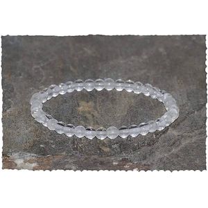 Bixorp Gems Bergkristal Edelsteen Armband 4mm - Edelstenen Kralenarmband - Spiritueel Cadeau - 20cm