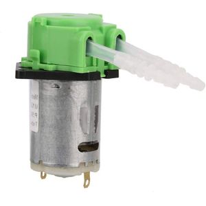 Miniature Water Pump 12V 3 * 5 Dosing Pump DIY Peristaltic Tube Head For Aquarium Lab Chemical Analysis (Vegetable)