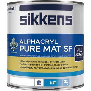 Sikkens Alphacryl Pure Mat SF 1 liter Rijks Koel Grijs