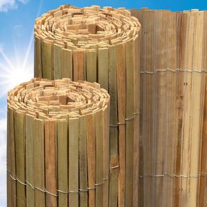 Privacy Scherm Bamboo 100x600 cm - Weerbestendig FSC® Bamboe Mat als Wind Scherm voor Tuin & Balkon - Robuust Natuurlijk Inkijkbescherming van Natuurlijk Bamboe.
