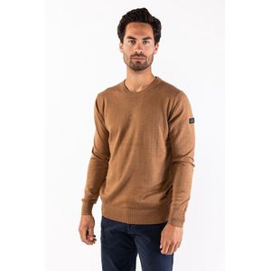 Presly & Sun Heren Knitted Pullover - Maat 3XL - Kameel - Will