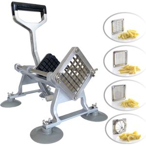 AXIMO Frietsnijder - Patatsnijder Aluminium - Fritessnijder Professioneel - Inclusief vier RVS messen - 43x16,8x(H)29cm - Ook voor groentes