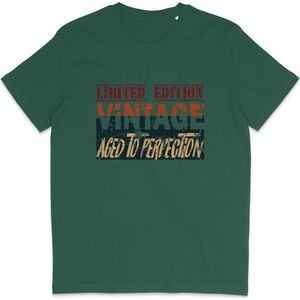 Grappig Heren en Dames T Shirt - Vintage Print Limited Edition - Groen - M