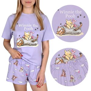 Winnie de Poeh Disney Dames Pyjama met Korte Mouwen, Zomer, Katoenen Pyjama