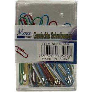 Home Office Gekleurde Geplastificeerde Paperclips  – + / - 60 stuks gekleurd – Normaal