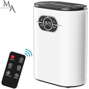 Luchtontvochtiger – Mini Ontvochtiger – Humidifier - Mini Luchtontvochtiger - Met Afstandsbediening – Touchscreen – Voor Badkamer, Keuken en Woonkamer – Stil – 600ml per Dag – 2L Waterreservoir – Automatische Uitschakeling – Timer – Ionisatie
