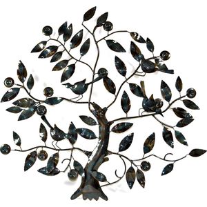 muurdecoratie - levensboom - metaal 60x60 cm - fairtrade