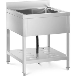 Royal Catering - Commerciële gootsteen - 1 bak - roestvrij staal - 50 x 50 x 25,5 cm