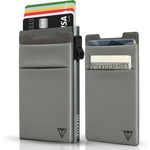 Minimalistische portemonnee-RFID-beschermde kaarthouder-Pop-up portemonnee-Slanke creditcardhouder met muntvakje